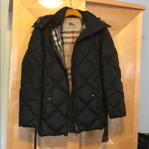 Black Burberry Down Jacket Size XS